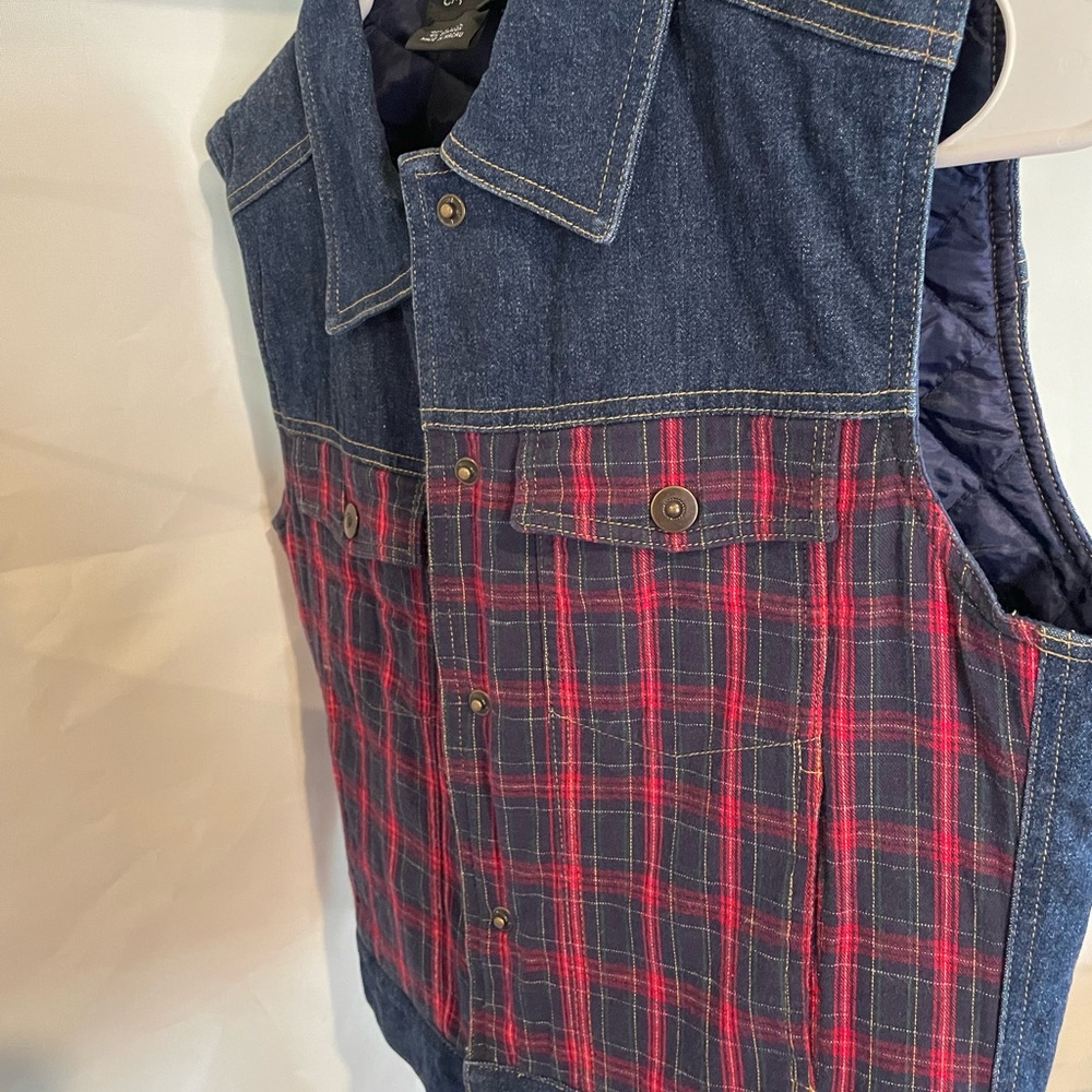 Carole Little Sleeveless Vintage Sport Denim Vest!